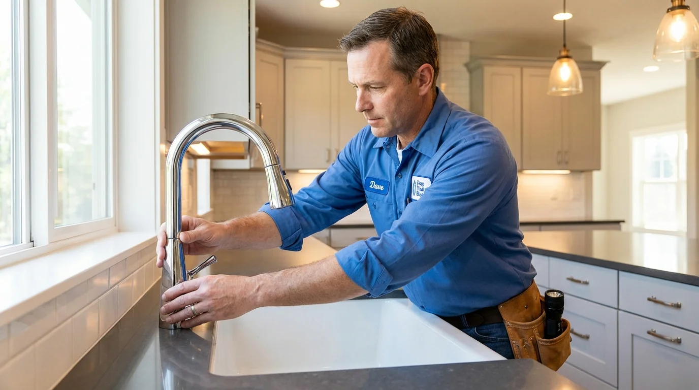 Kitchen faucet installation by Johns Plumbing LLC in Oak Brook